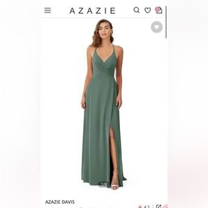 Azazie Bridesmaid Dress David Eucalyptus